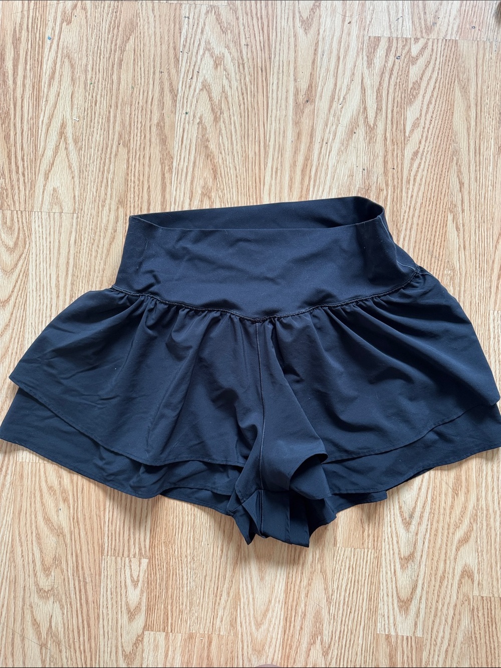 aerie Black Layered Athletic Skort Shorts